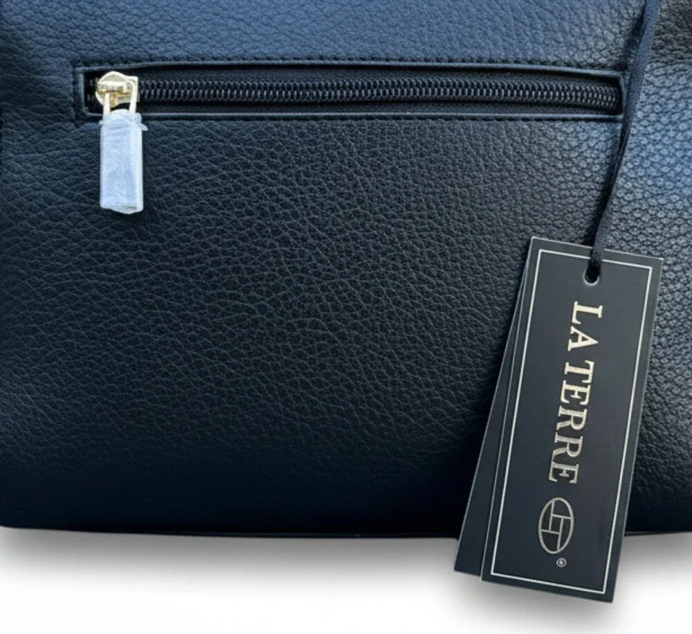 La Terre Boston Purse Black